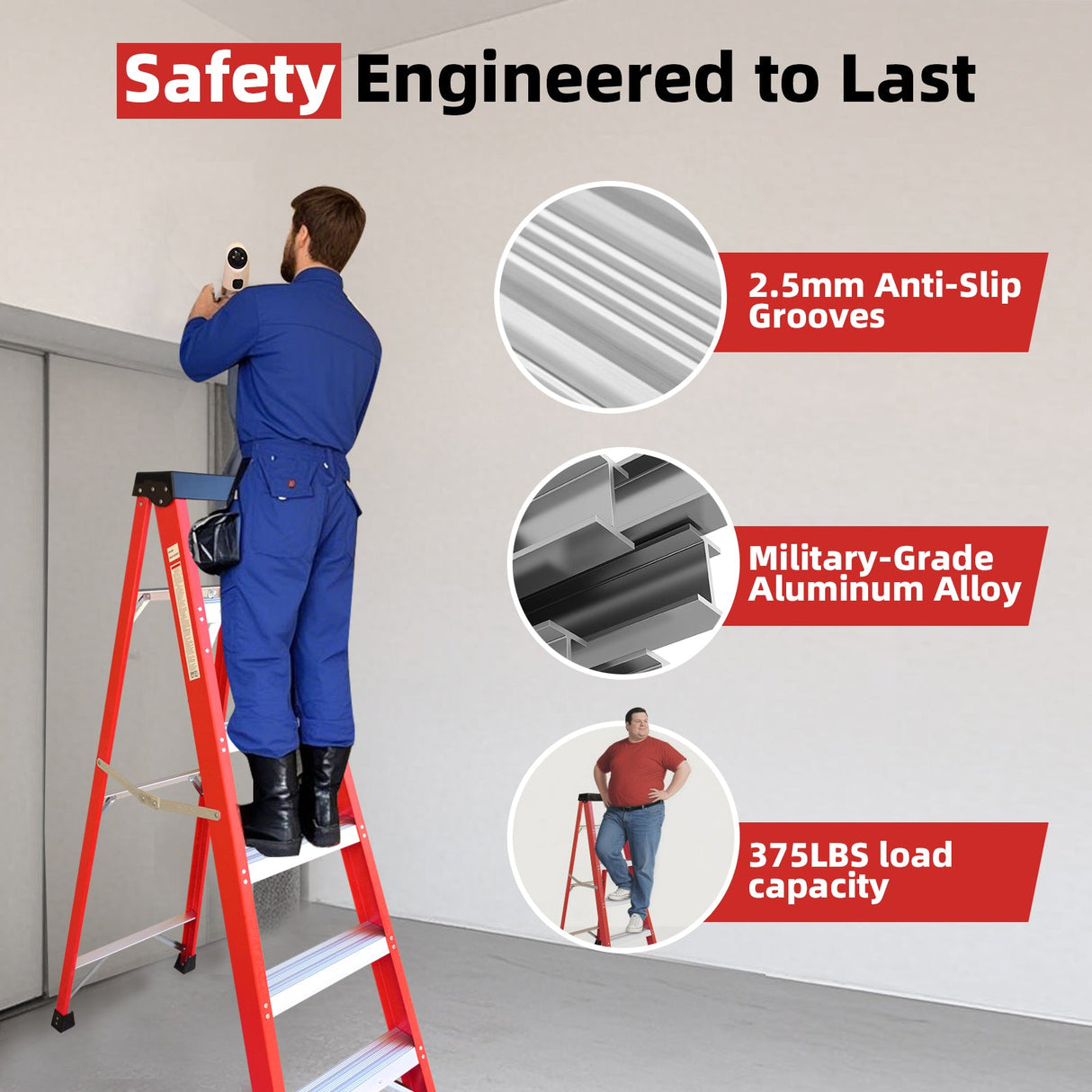 Fiberglass Ladder - Electrical Engineering Step Ladder