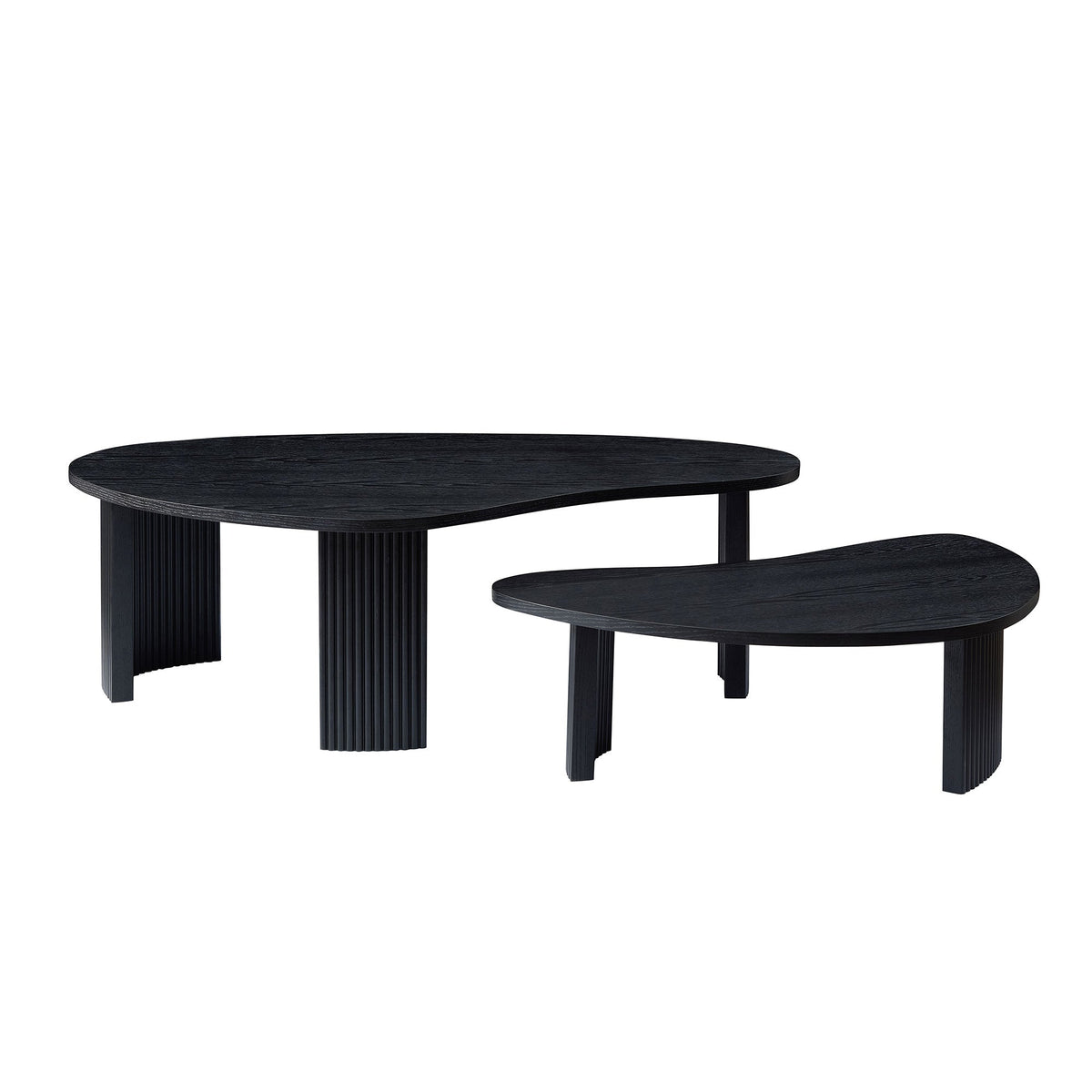 2-Piece Modern Irregular Shape Coffee Table Set