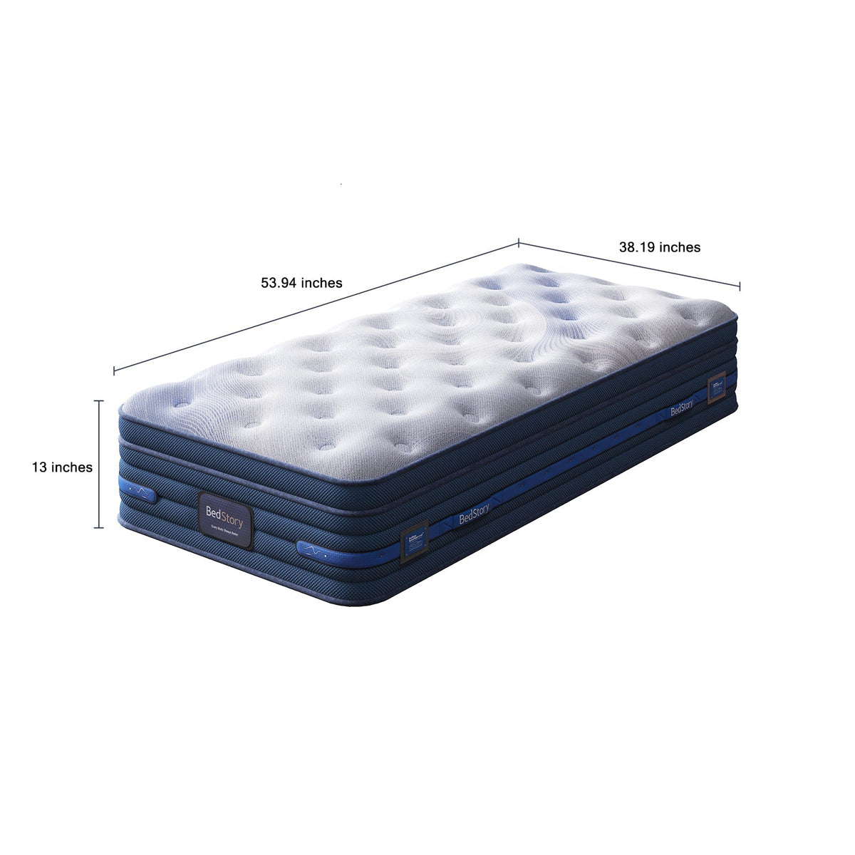 Firm Cooling Hybrid Mattress with Advanced Support - Blue