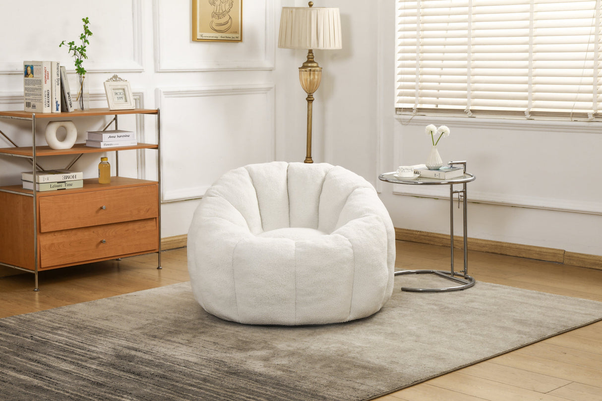 Bean Bag Chair, Bean Bag Sofa Chair with Armrests Stuffed High-Density Foam, Lazy Sofa Comfy Chairs BeanBag Chair for Adults in Living Room,Bedroom Reading
