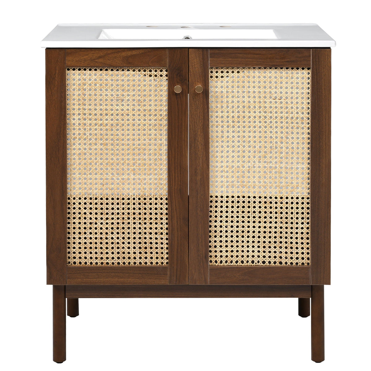 Bathroom Vanity Cabinet with Soft-Close Doors - Dark Brown or Light Brown