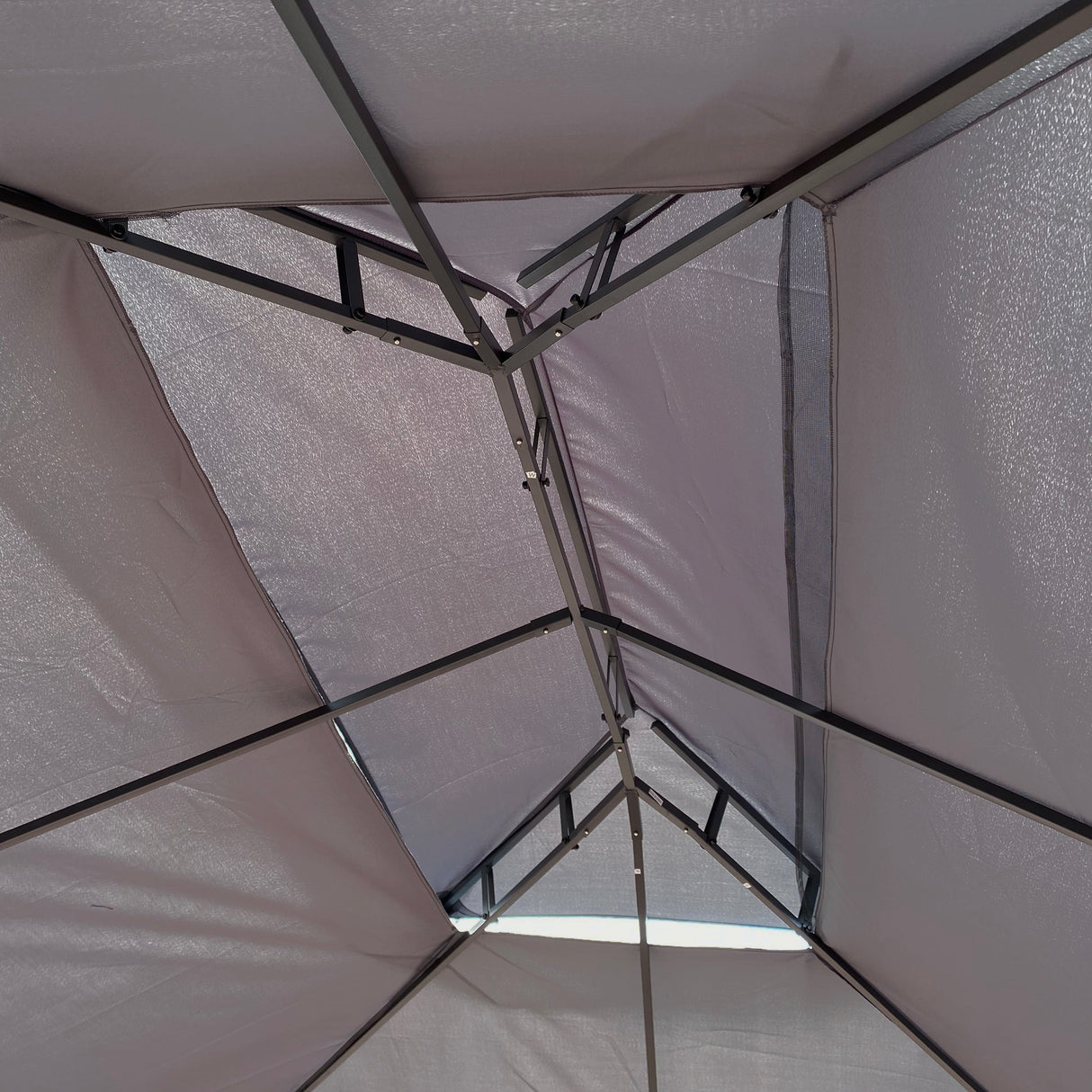 13 x 10 ft Patio Gazebo Tent with Ventilated Double Roof and Mosquito Net