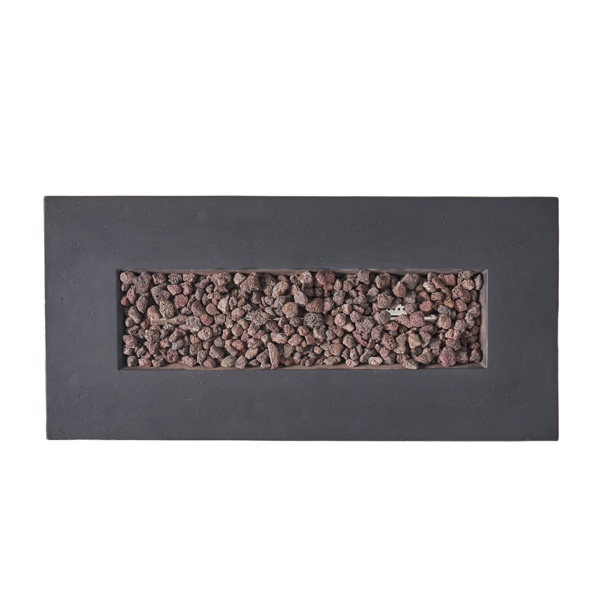 Contemporary Outdoor 40,000 BTU Propane Fire Pit in Light Grey MgO Concrete