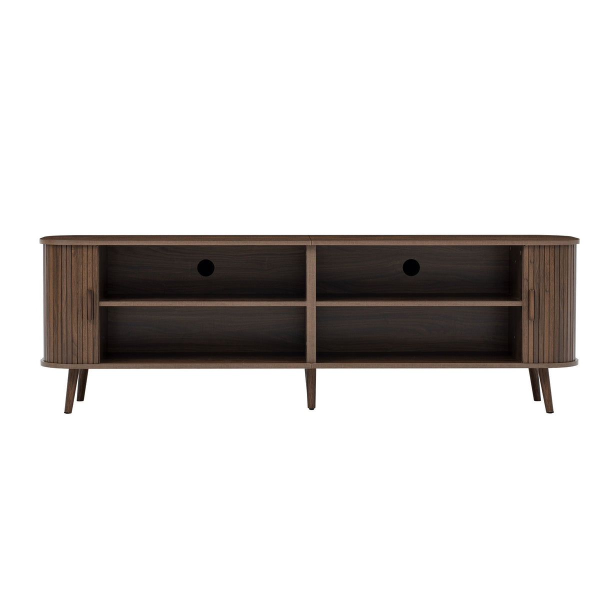 70" TV Stand, Media Center With Ample Storage - Dark Brown