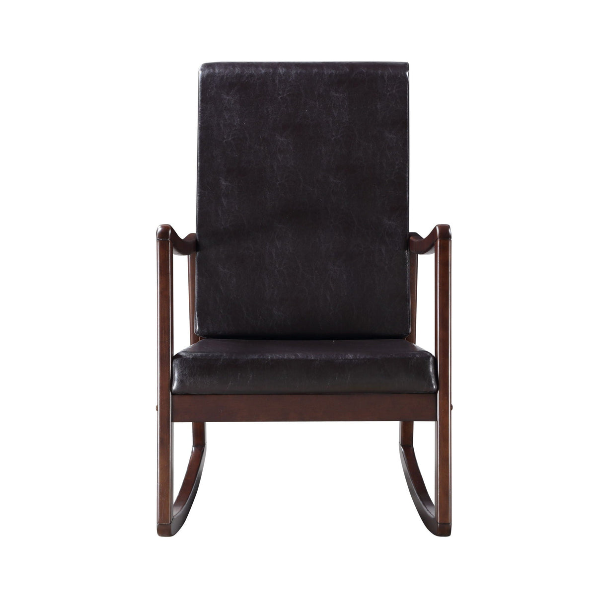 Raina - Synthenic Leather Rocking Chair - Espresso