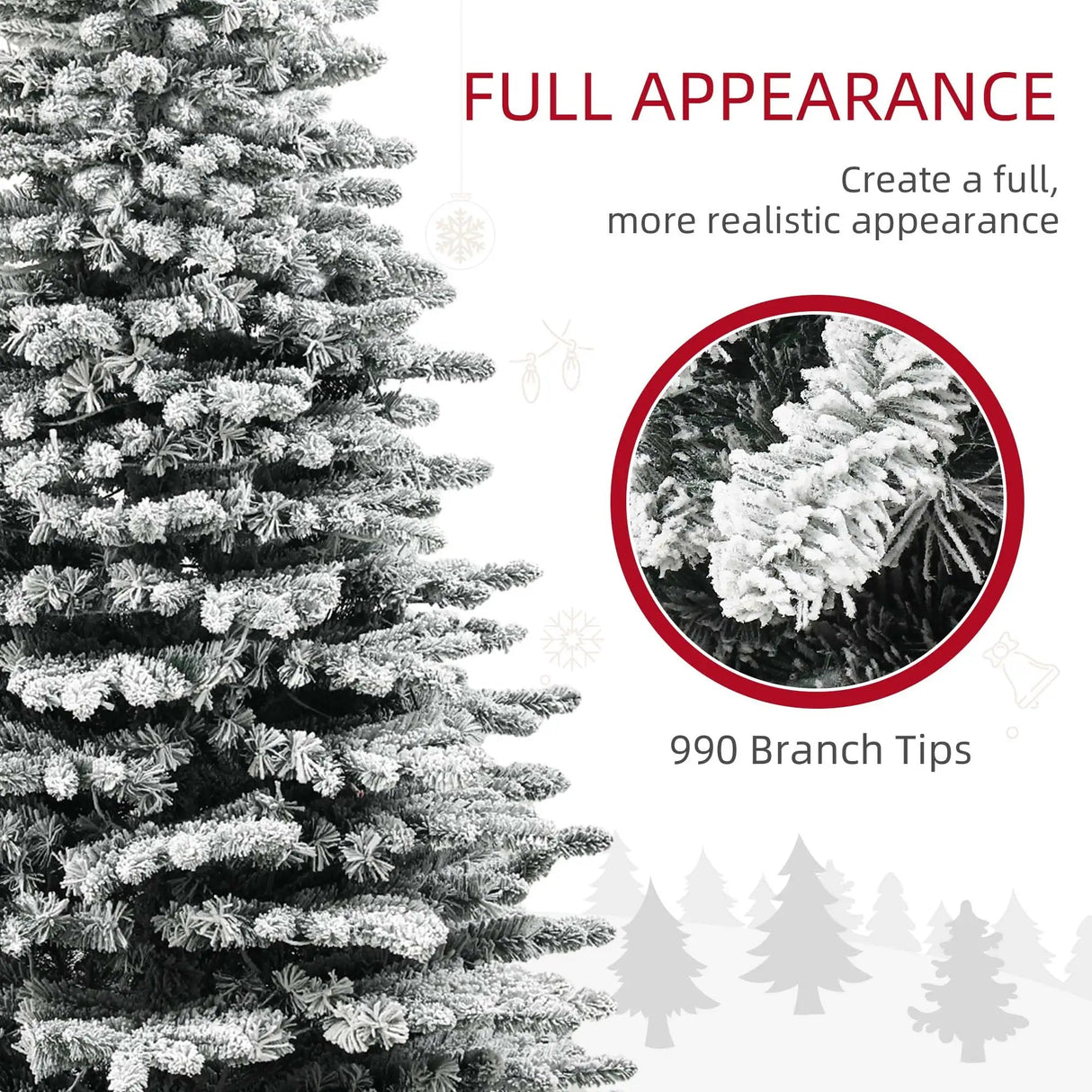 6.5ft Snow Flocked Artificial Christmas Tree