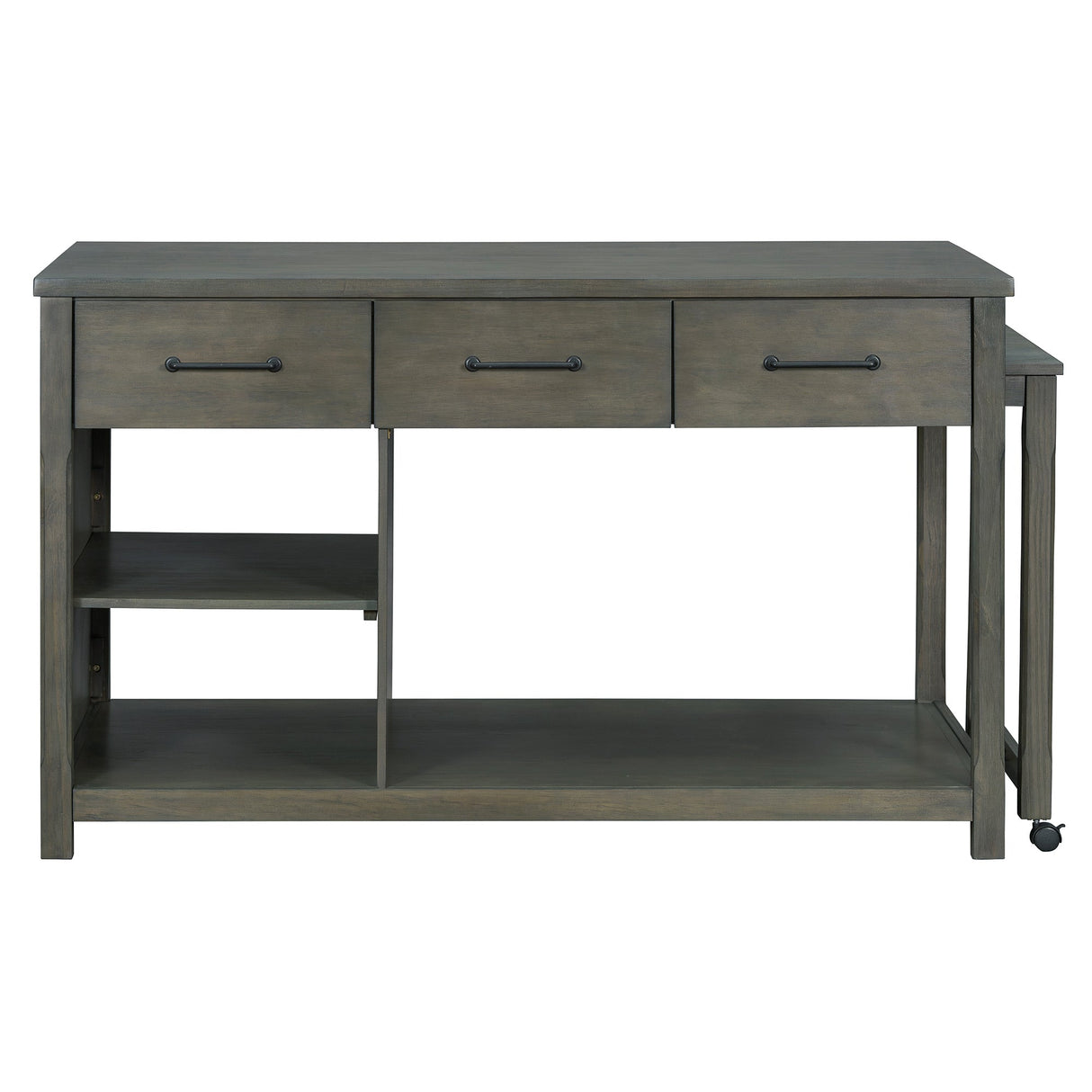 TREXM Extendable Kitchen Island with Storage