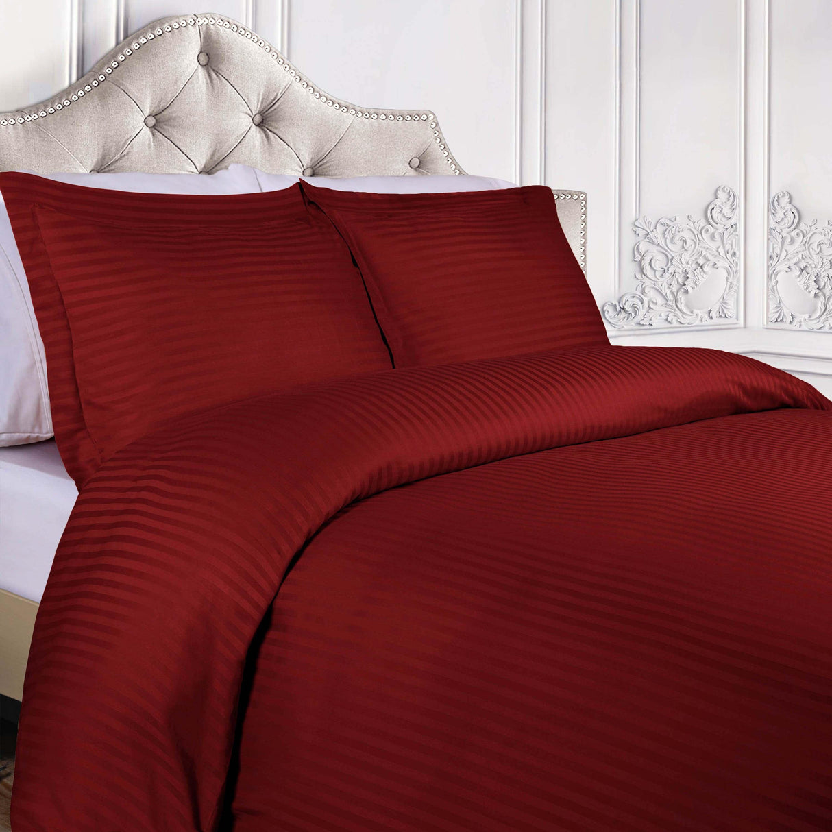 Egyptian Cotton 300 Thread Count Duvet Cover Set - Egyptian Cotton Duvet Cover Set by Superior Brand