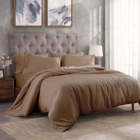 Egyptian Cotton 300 Thread Count Solid Luxury Duvet Cover Set - Egyptian Cotton Duvet Cover Set by Superior Brand