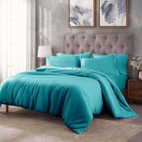 Egyptian Cotton 400 Thread Count Solid Luxury Duvet Cover Set - Egyptian Cotton Duvet Cover Set by Superior