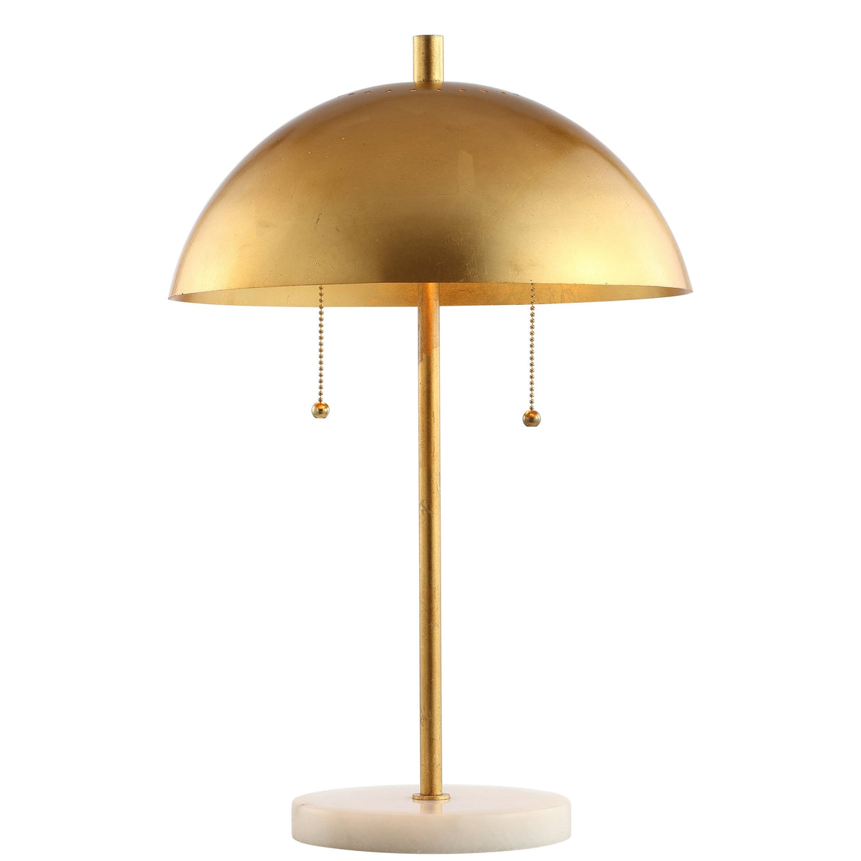Ella dome metal with marble base led table lamp - Tuesday Morning - Table Lamps