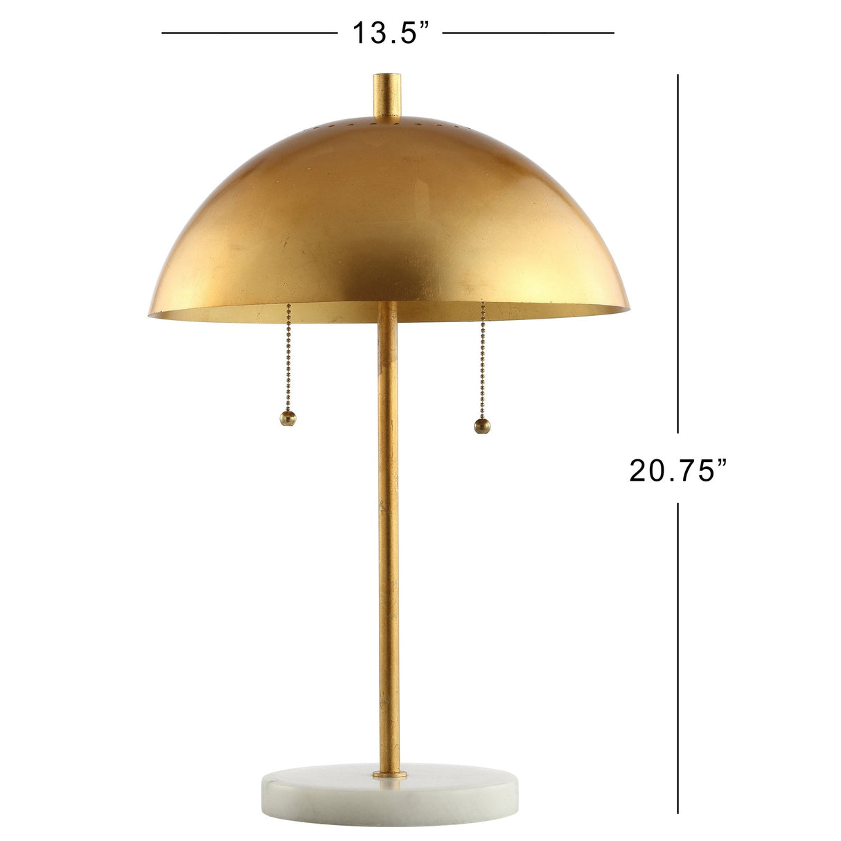 Ella dome metal with marble base led table lamp - Tuesday Morning - Table Lamps