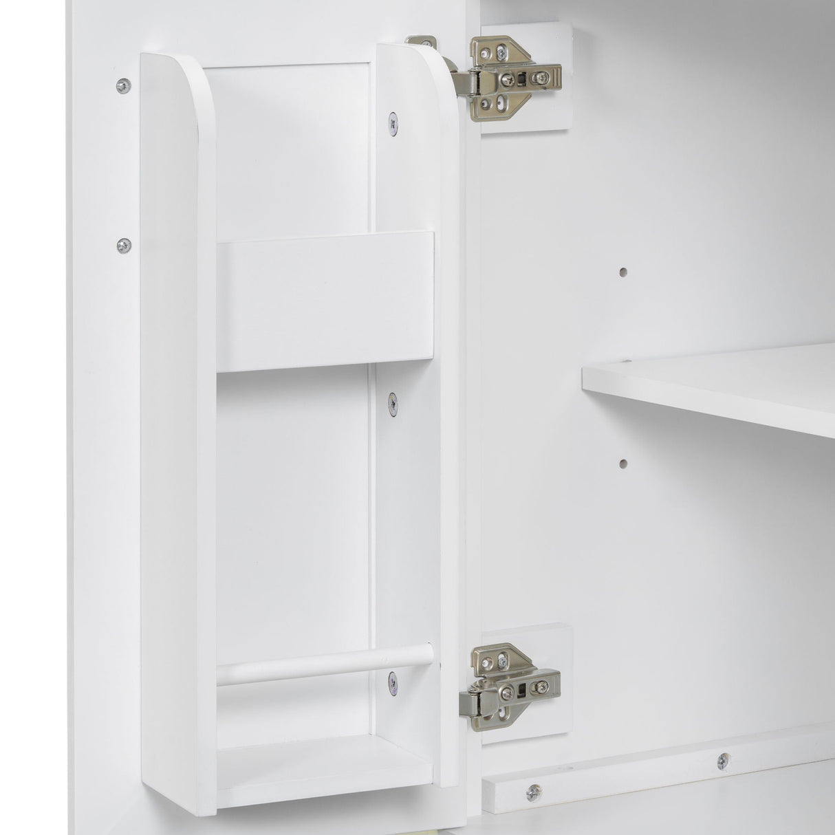 Modern Bathroom Vanity With Ceramic Sink, Soft-Close Doors, Flip Drawer, U-Shaped Shelves, Elegant Storage Solution