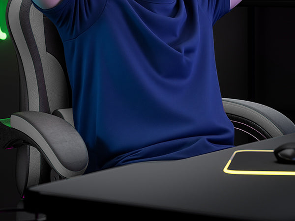 Ergonomic Gaming Chair with Footrest and Lumbar Support