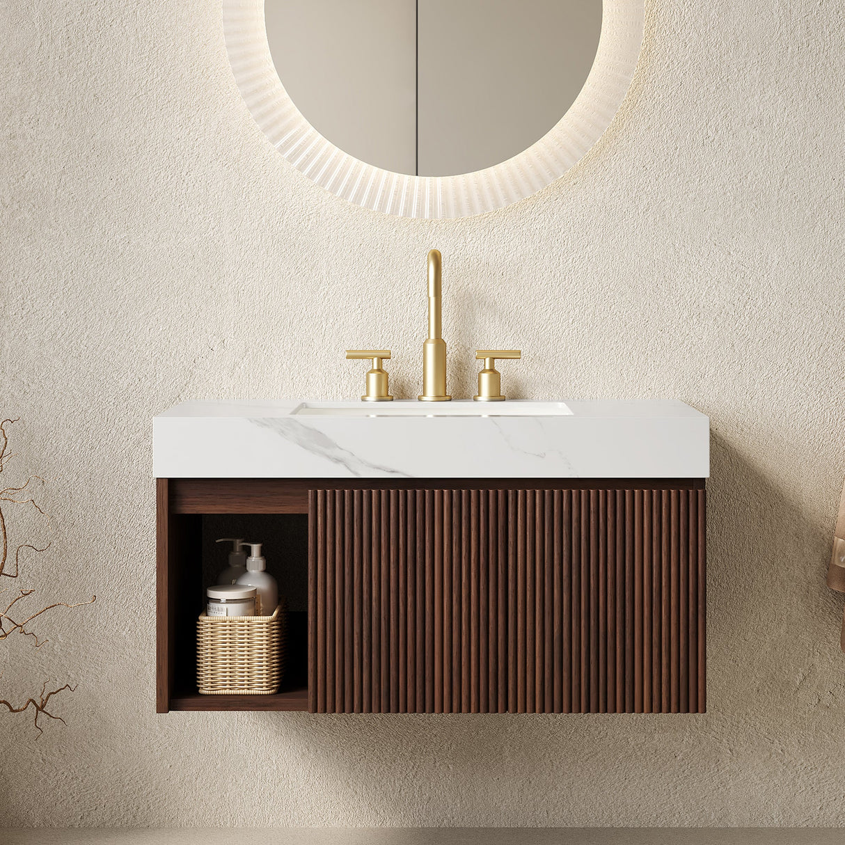 EIDEN 36" Bathroom Vanity & Sink