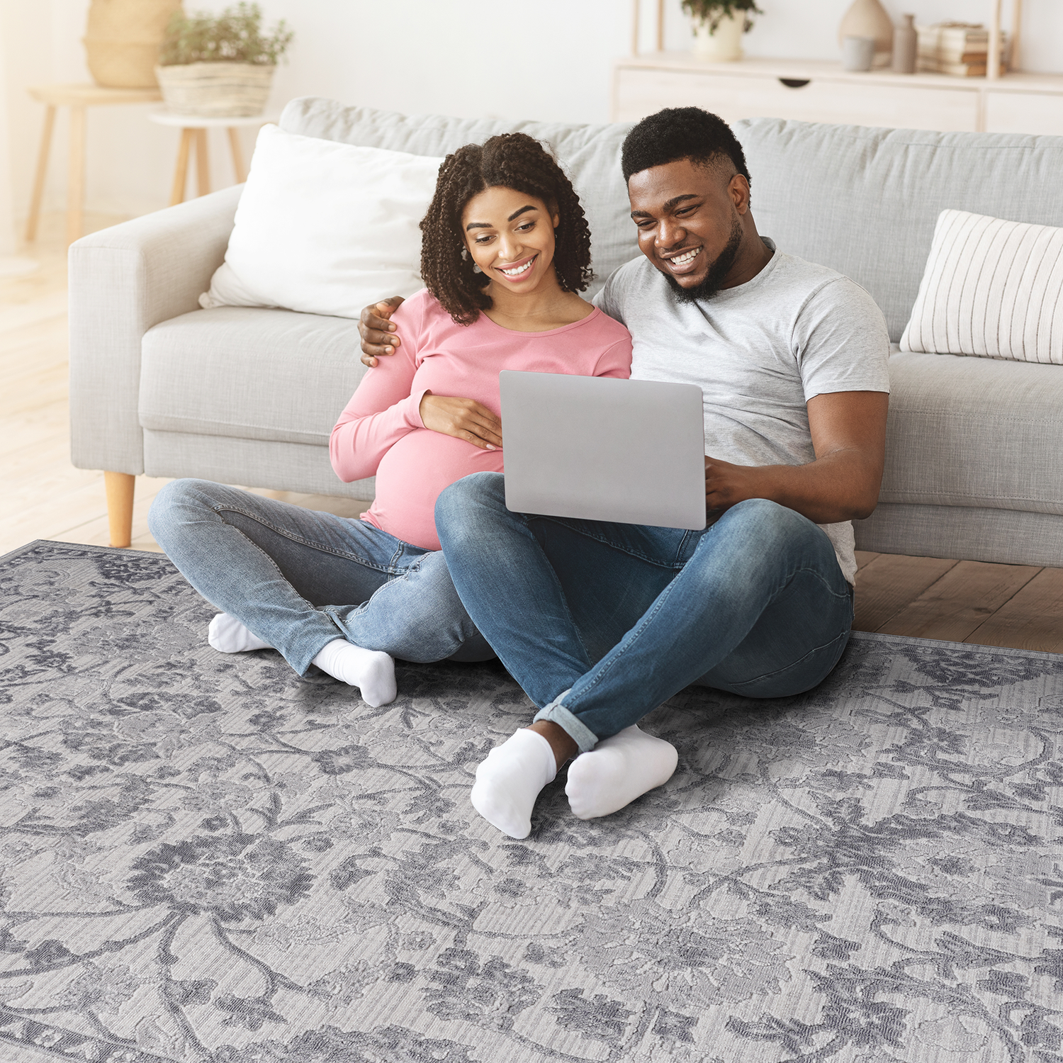 NAAR MARFI Collection Oriental Non-Shedding and Stain Resistant Area Rug