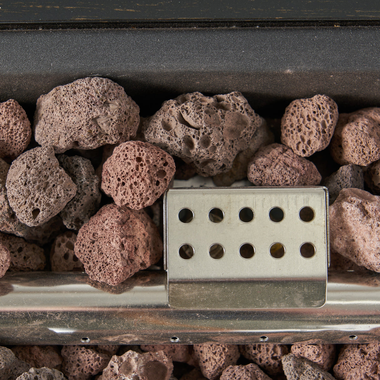 Modern Dark Grey 40" Outdoor Iron Propane Fire Pit