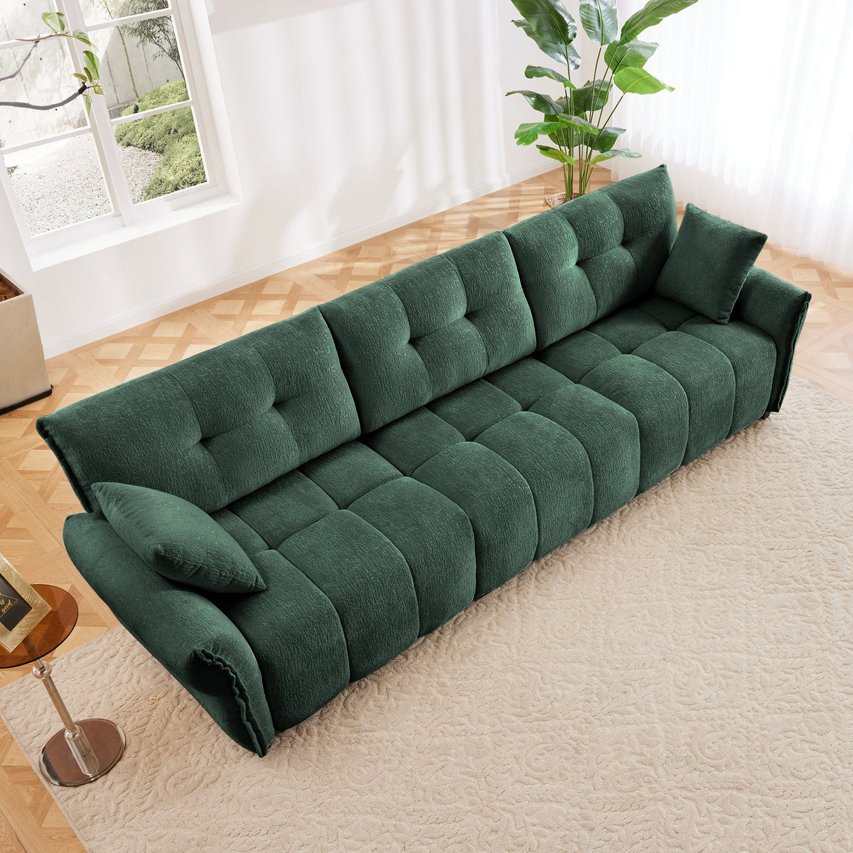 3-Seater Sofa Set with Pillows - Premium Chenille Design