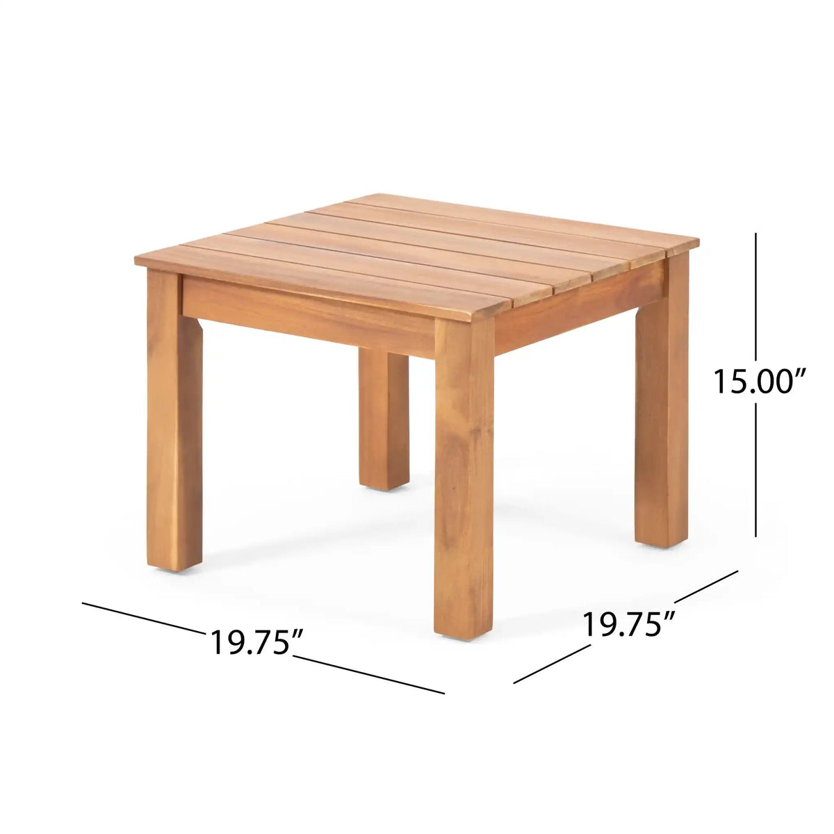 Halcyon Outdoor Side Table With Slat Design