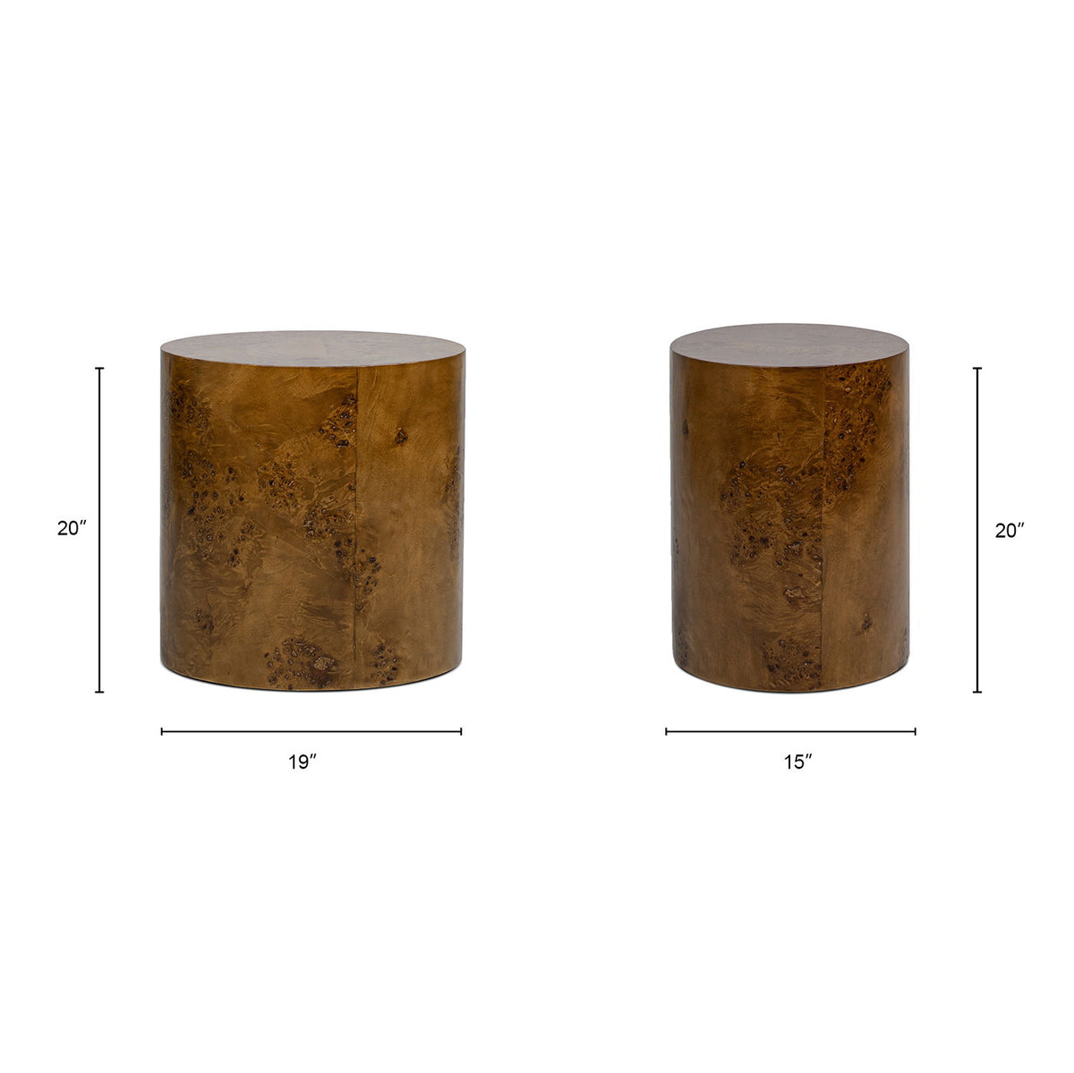 Nebula - Accent Oval Pillar Side Table