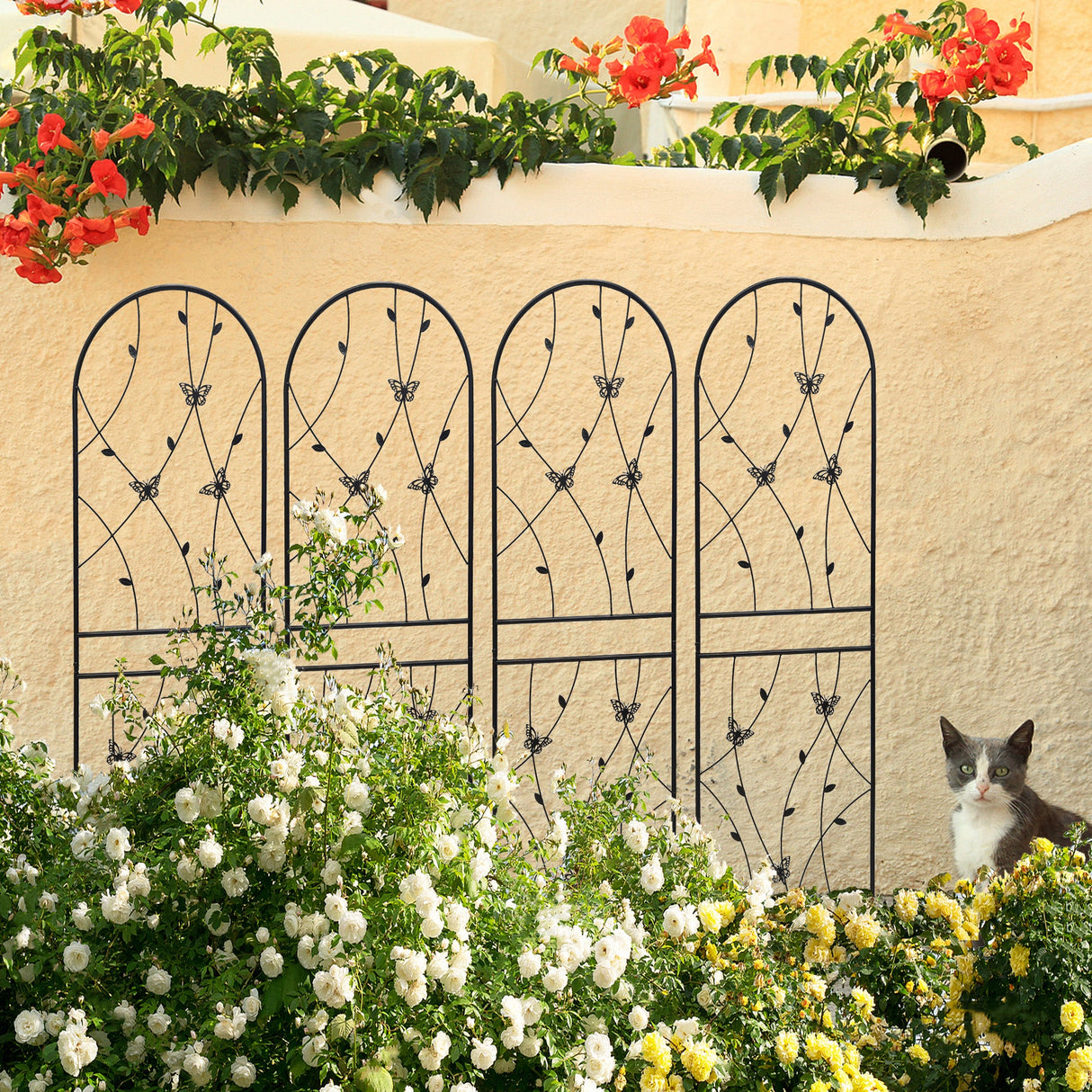 4 Pack Metal Garden Trellis