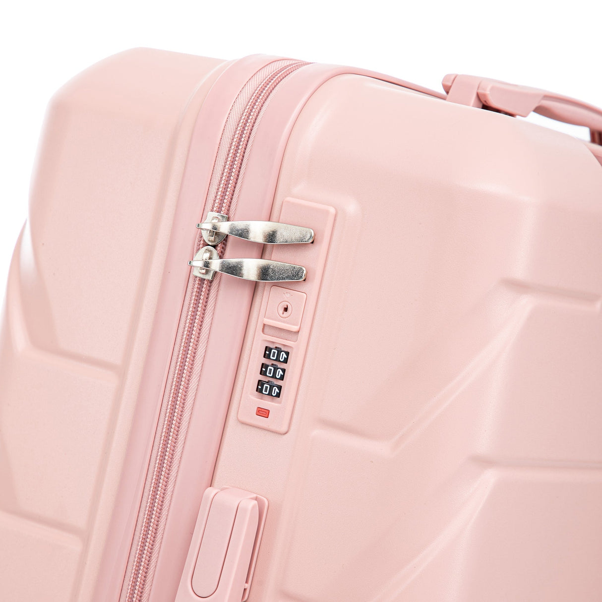 Set of 3 ABS Spinner Wheel Luggage - Pink