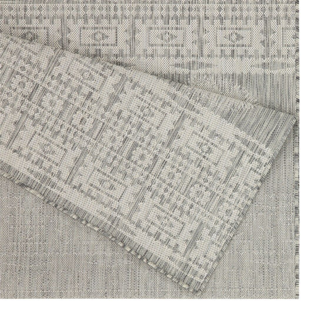 Sunshine - 5'3" X 7'3" Indoor, Outdoor Area Rug Polypropylene - Silver