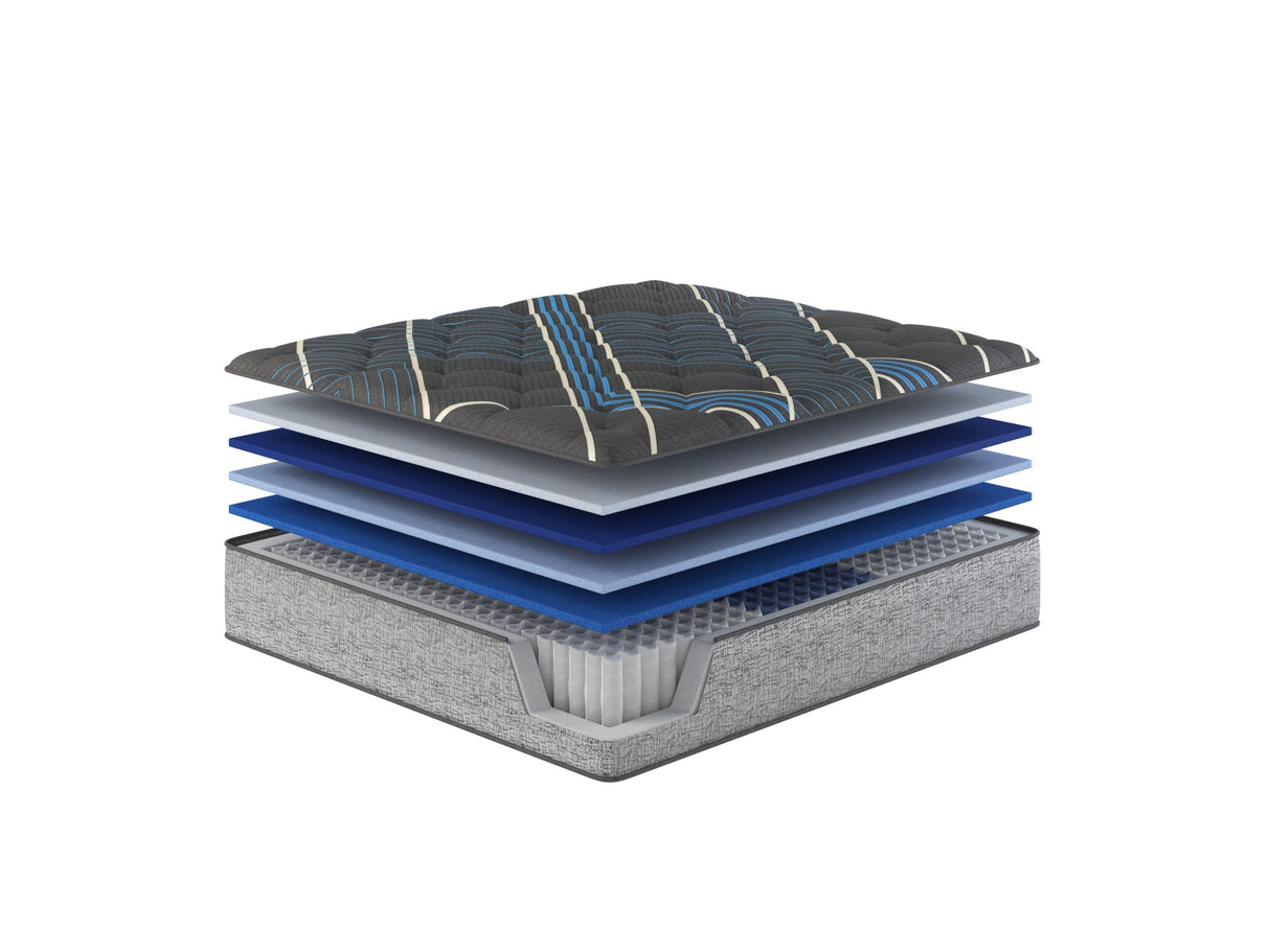 Restonic comfort care 14' hybrid mattress, individual pocketed coil mattress , medium comfort