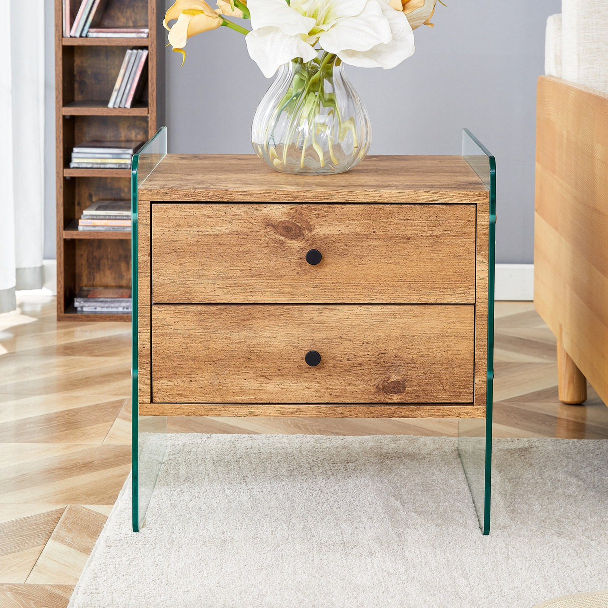 Double-Drawer Bedside Table