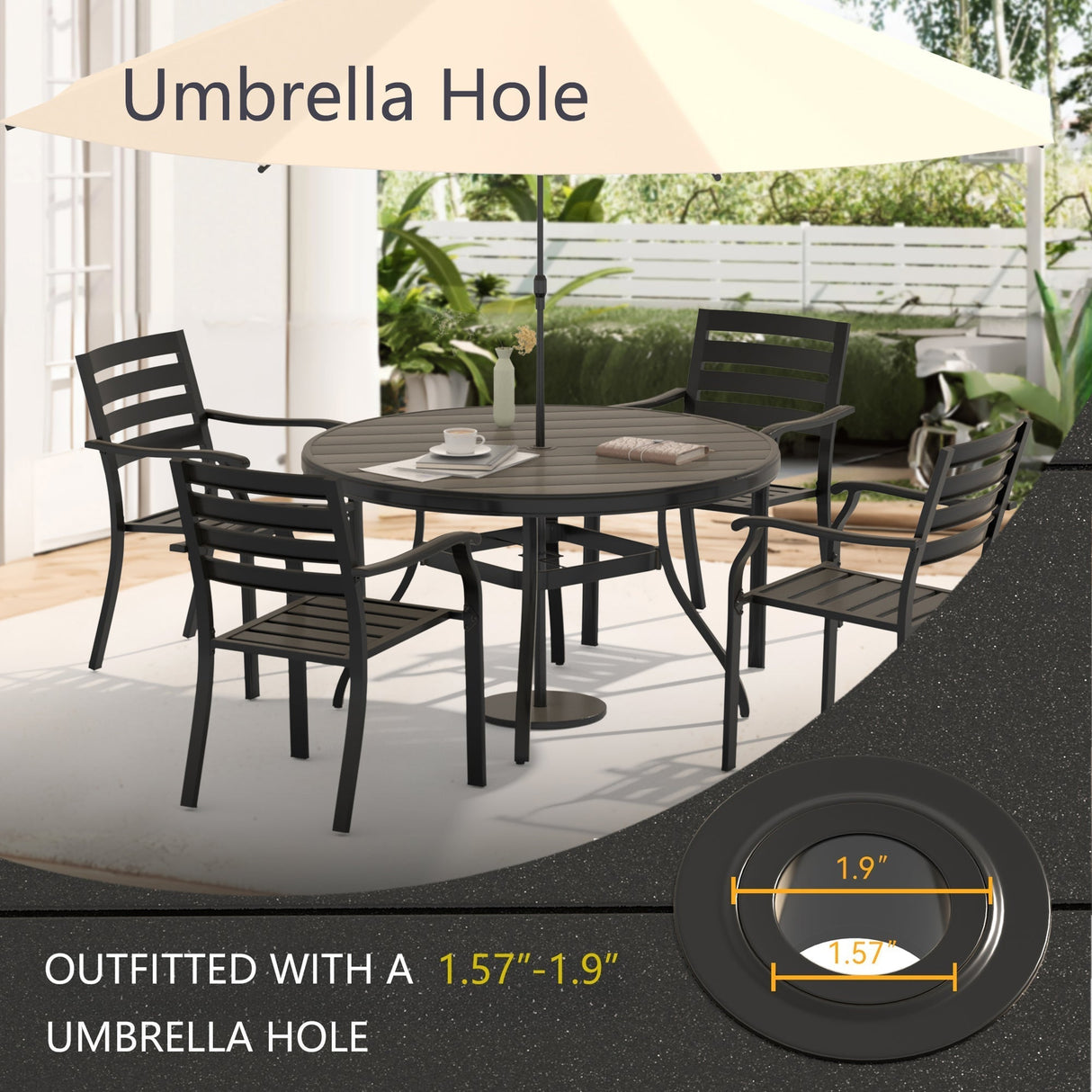 7 Pieces Outdoor Patio Dining Set