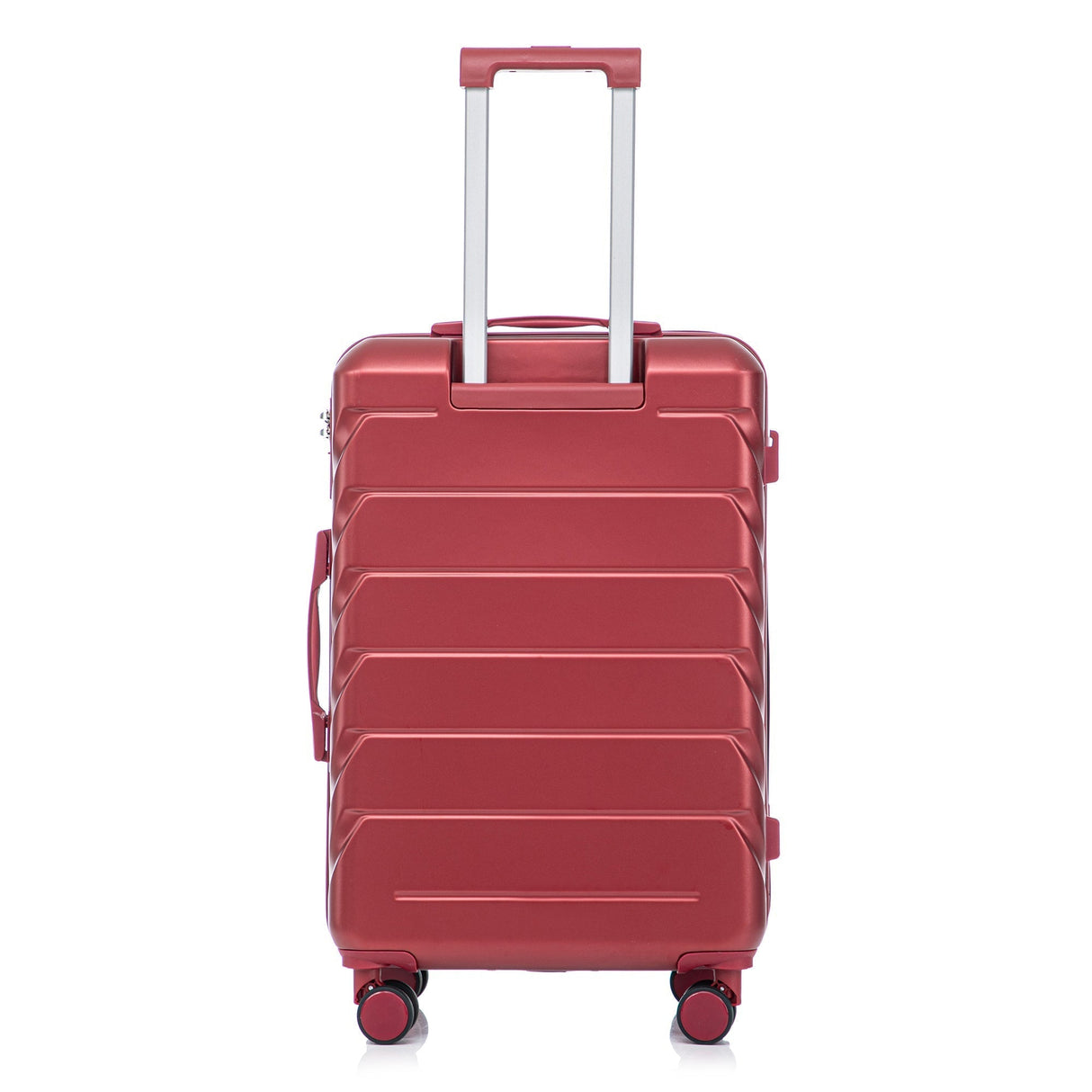 Set of 3 ABS Spinner Wheel Luggage in Wine Red - 20", 24", and 28"