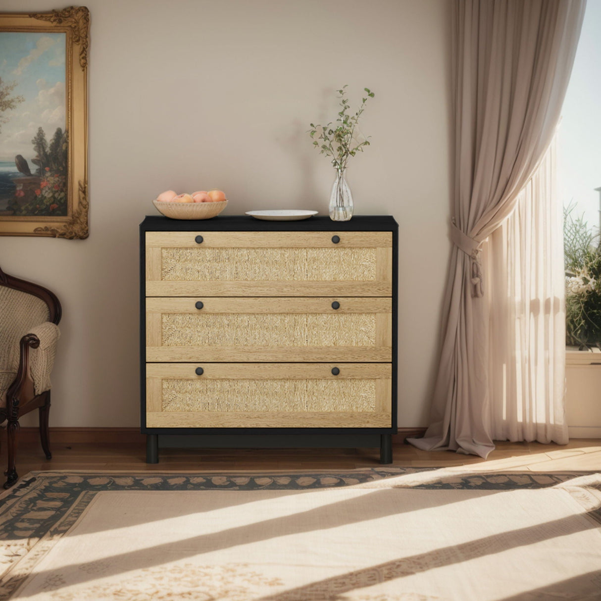 3 Drawer Storage Cabinet For Living Room