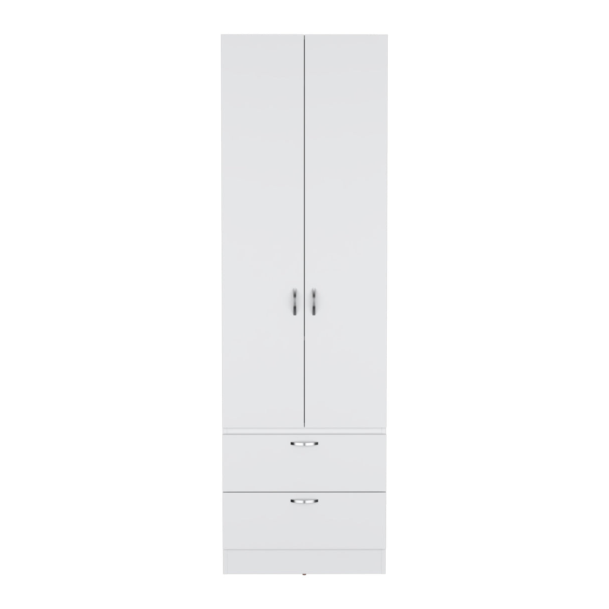 Armoire Wardrobe 76" H, Hanging Rod, 2 Drawers, 1 Shelf