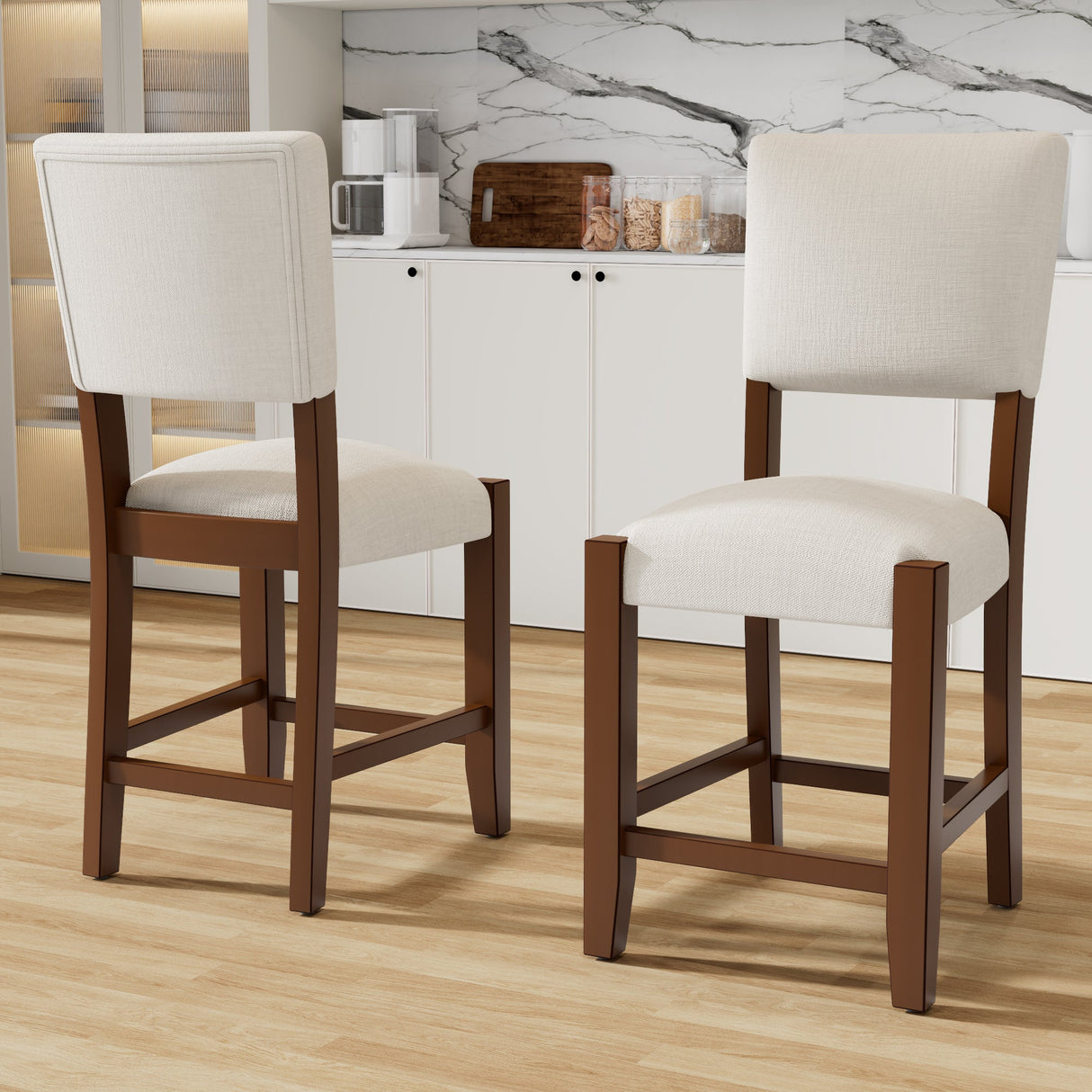 Mid Century Modern Bar Stools Set of 2