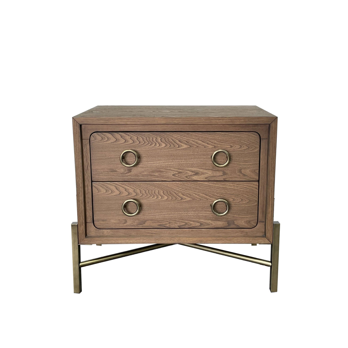 2 Drawer Nightstand with USB