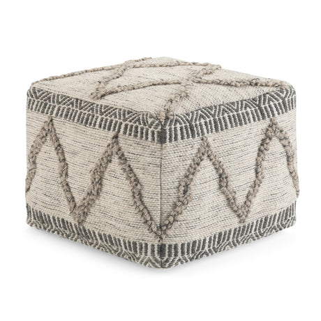 Sweeney-Square-Pouf-Grey/Natural-