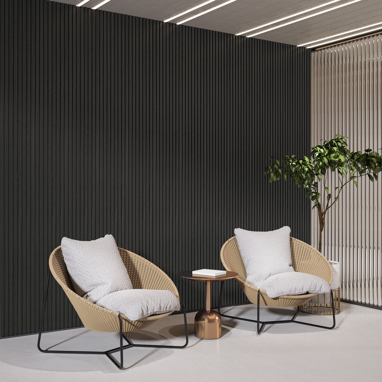 2 Pack Acoustic Solid Wood Wall Panels