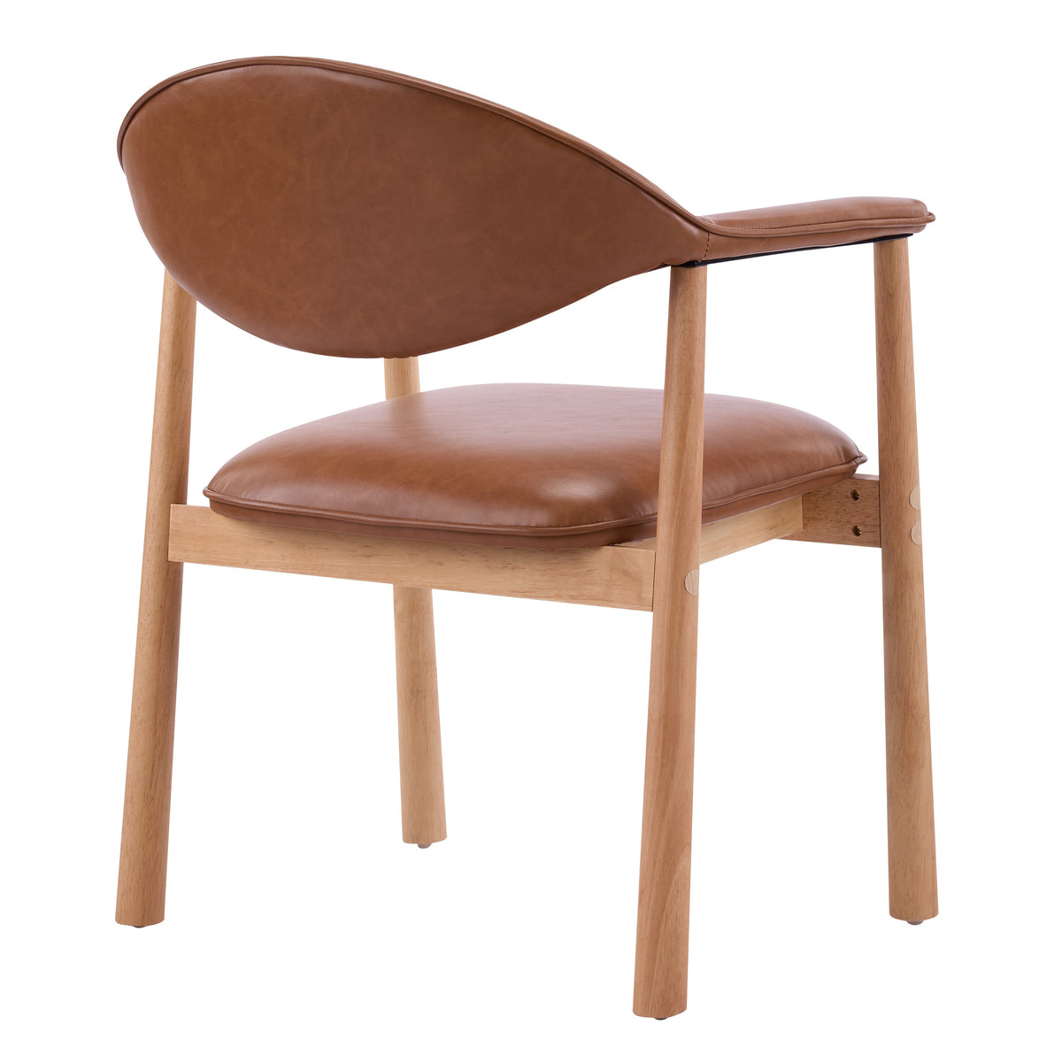 Modern Upholstered Dining Chairs with Curved Back