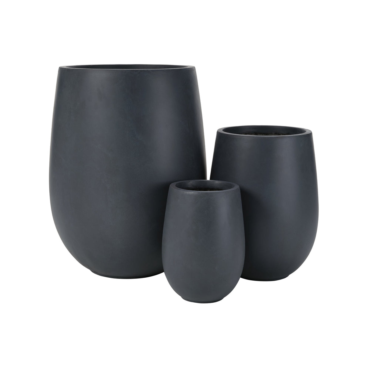 Lightweight Round MGO Outdoor Planter Set - 3 Sizes