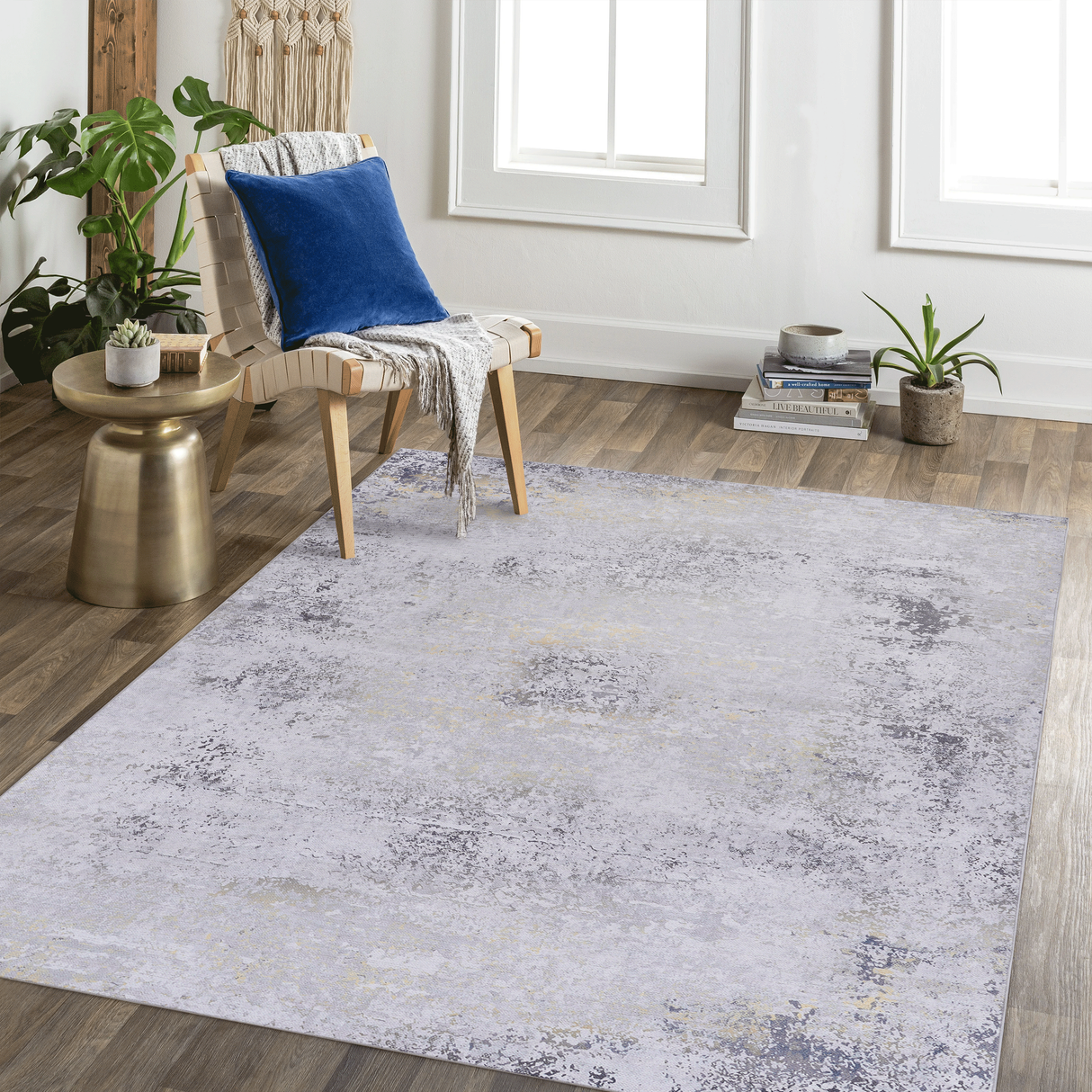 Naar Washable Area Rugs, Low-Pile, Non-Slip, Non-Shedding, Foldable, Kid & Pet Friendly