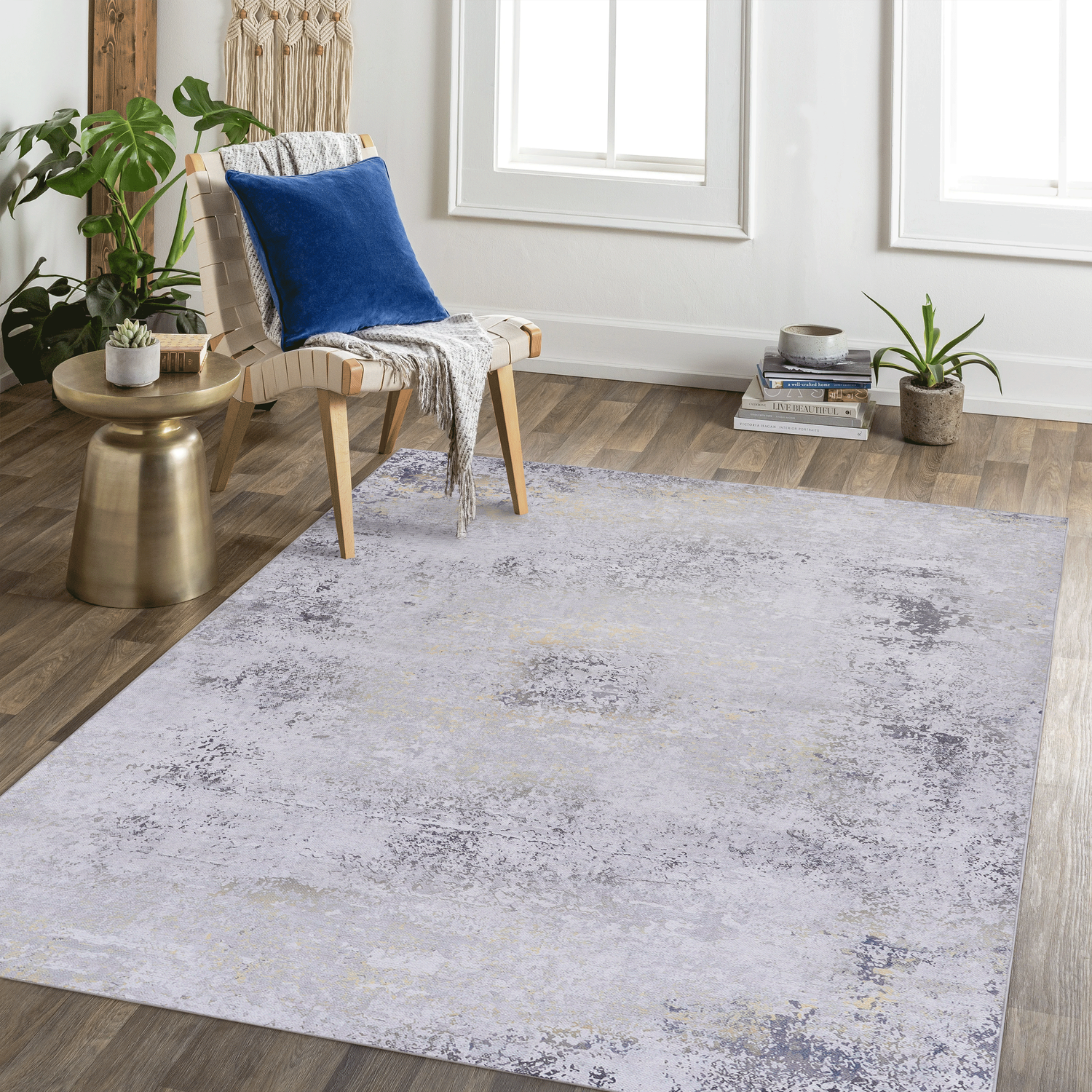 Naar Washable Area Rugs, Low-Pile, Non-Slip, Non-Shedding, Foldable, Kid & Pet Friendly