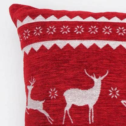 Handcrafted Reindeer Jacquard Pillow