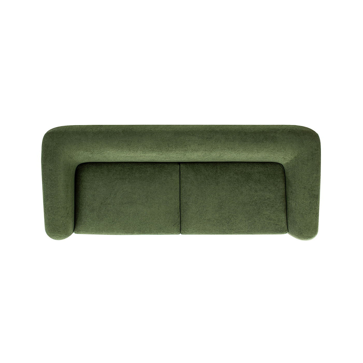 Alpine Luxurious Upholstery Sherpa Sofa with Removable Cushions - Available in White, Black, or Dark Green