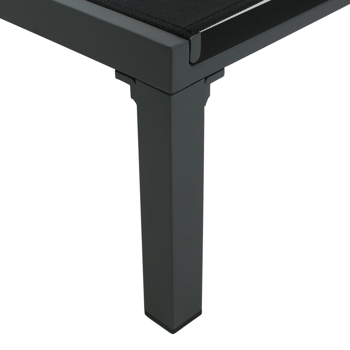 Westport Adjustable Outdoor Chaise Lounge Set of 2 Black Aluminum Frame