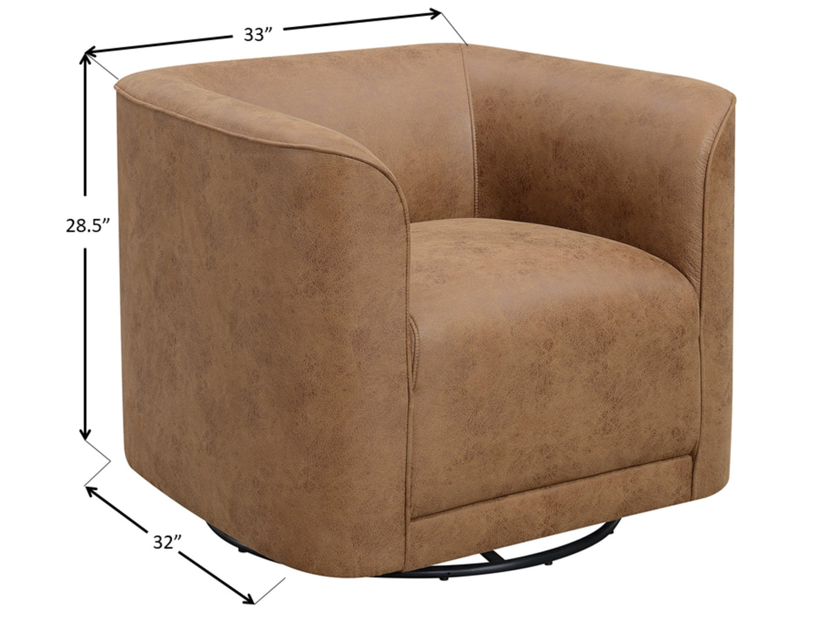Brown Swivel Accent Chair