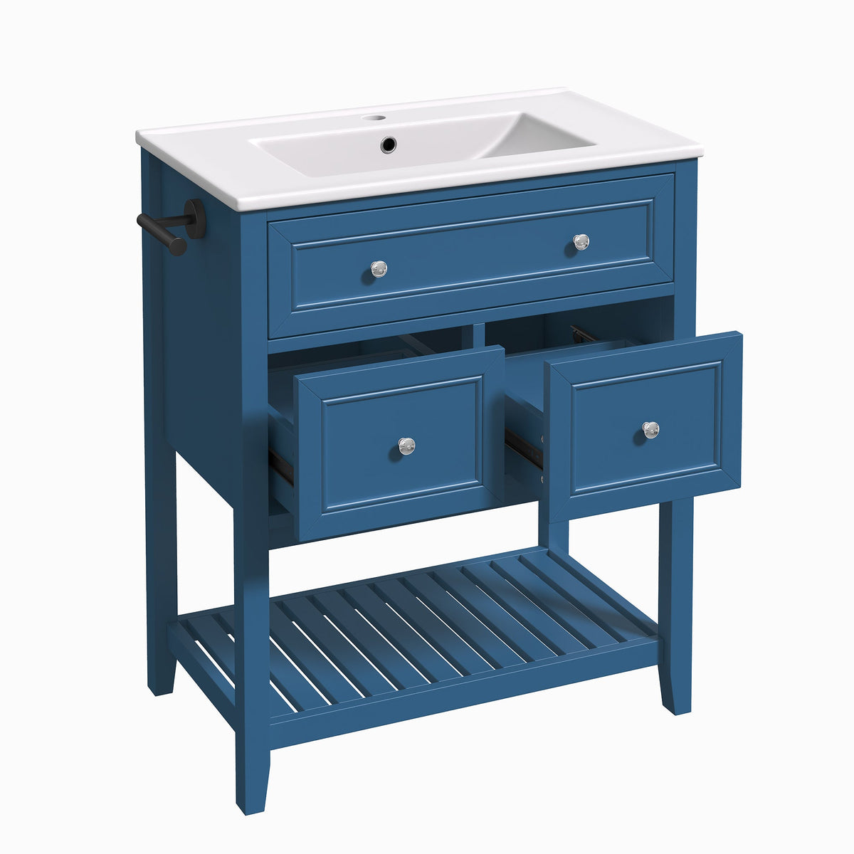 30" Navy Blue Bathroom Vanity