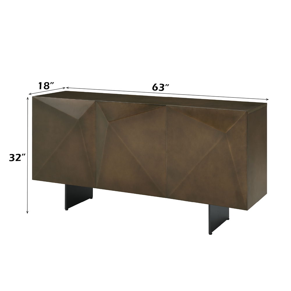 Malika - Ceramic Top Server - Copper Cross Brushed