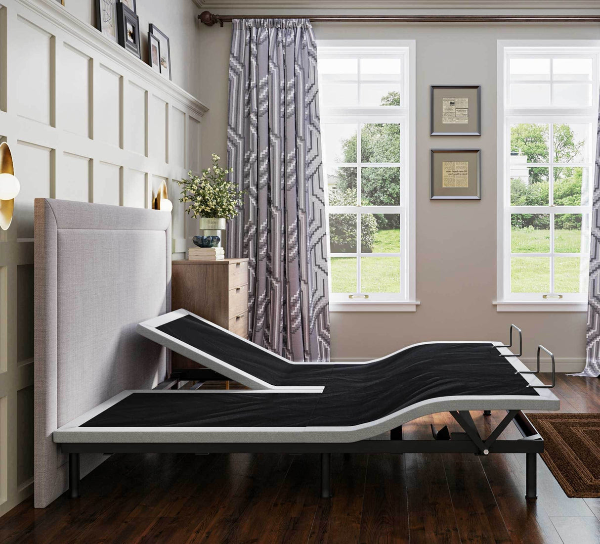 BTX4 Split Top Queen Adjustable Bed Base With Head and Foot Position Adjustment