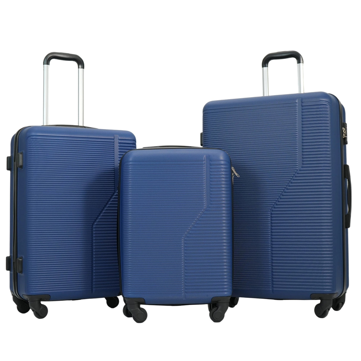 7-Piece ABS Luggage Set with Spinner Wheels and TSA Lock