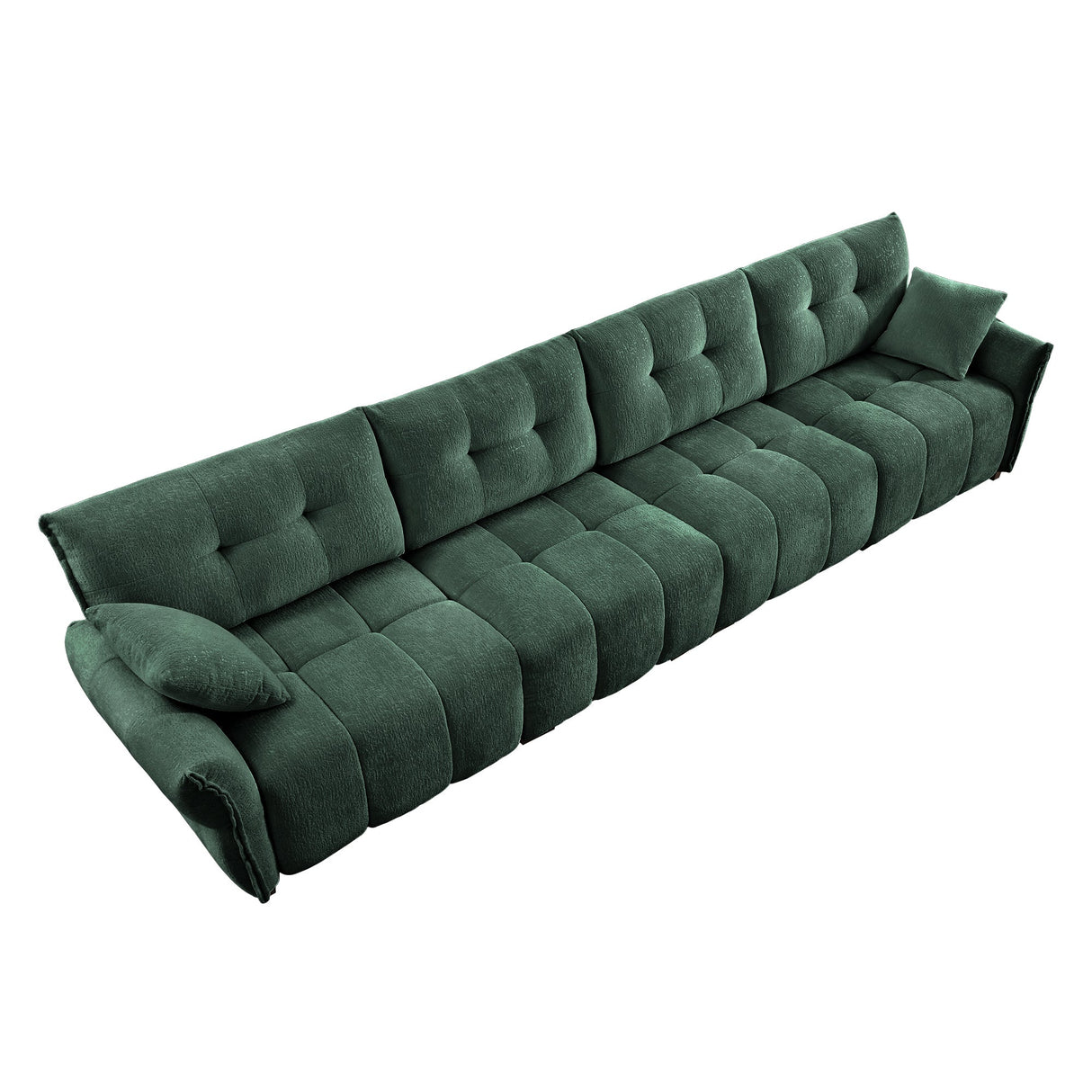 Modern 4-Seater Sofa, Solid Wood Frame In Premium Chenille